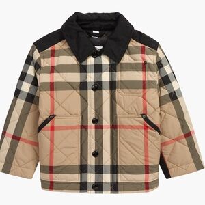 Burberry kids renfred check quilted jacket